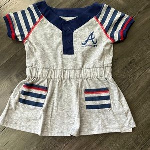Atlanta Braves 18 Month Baby Girl Dress. NWOT.